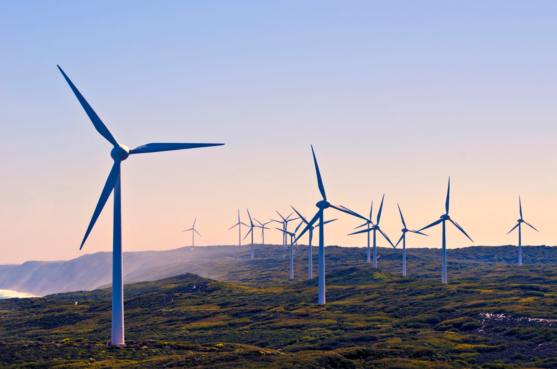 This is an image of a wind power project in Gujarat- India