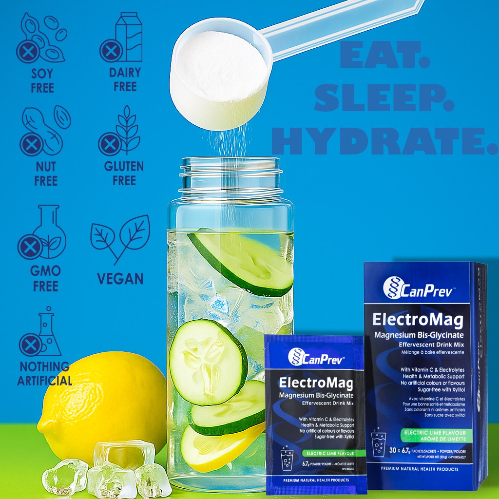 Energize Your Day: CanPrev Electromag Electric Lime Magnesium Bisglycinate - The Ultimate Hydration & Recovery Drink