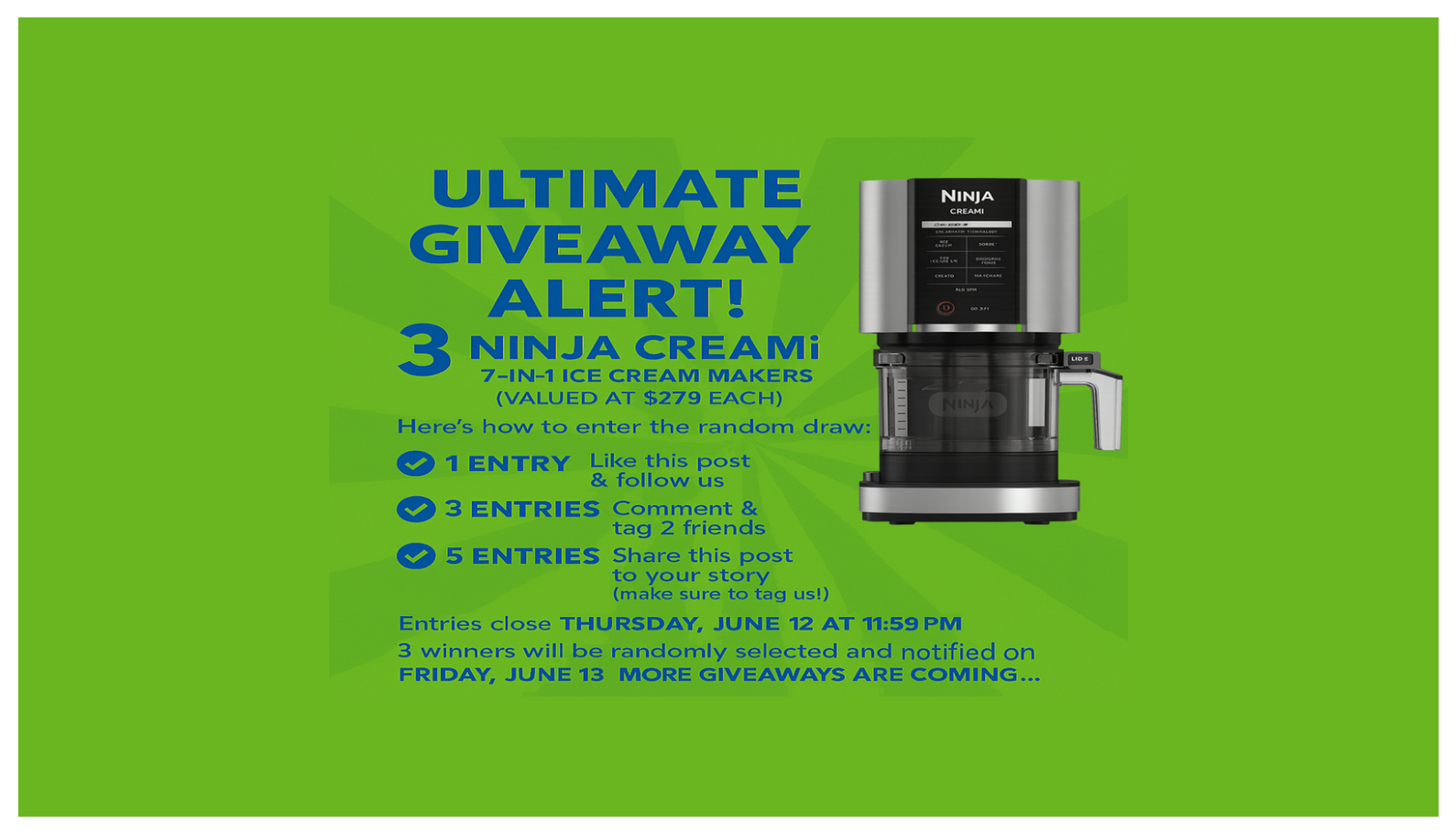 Win a Ninja Creami Ice Cream Maker! Ultimate Giveaway