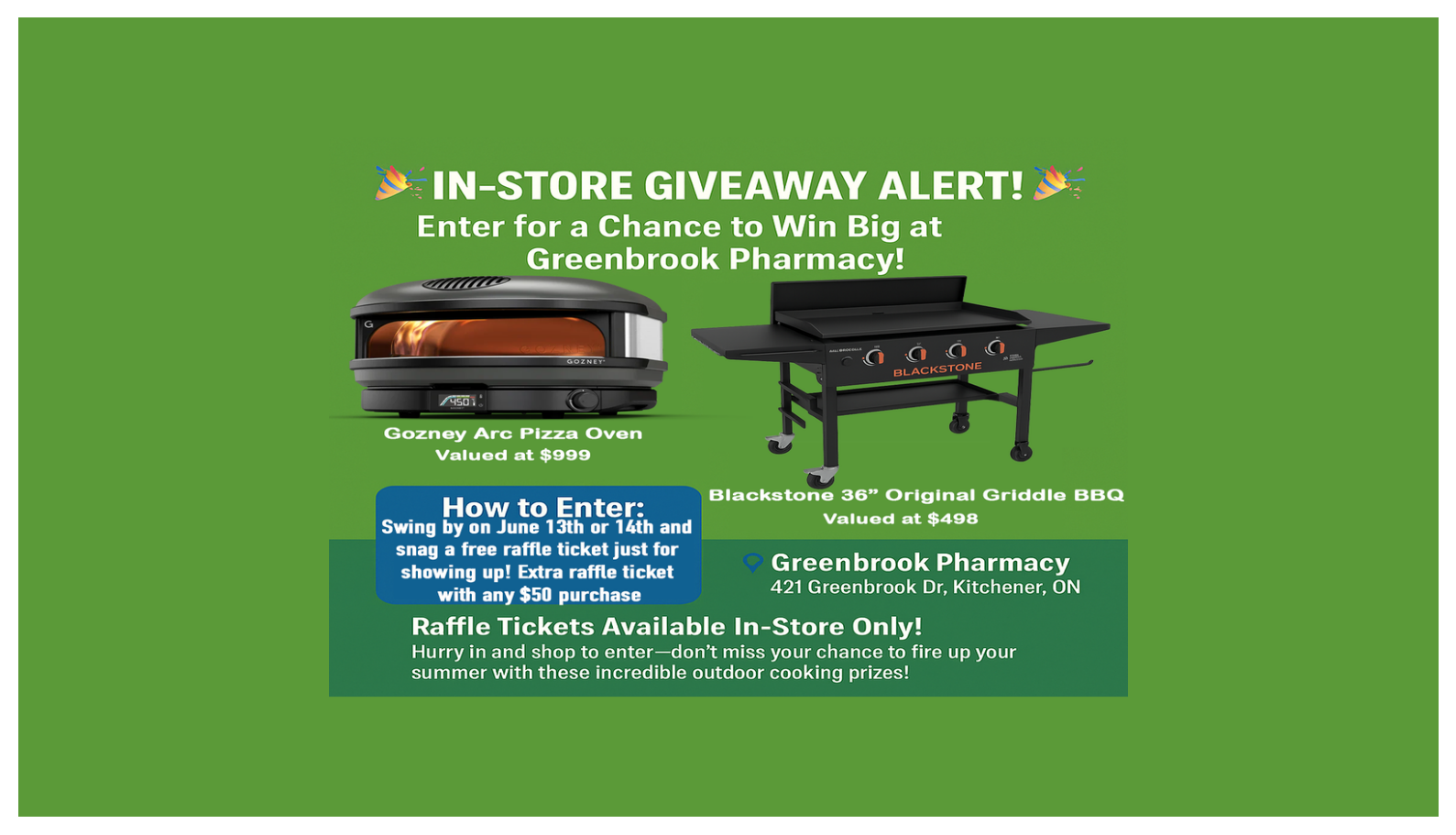 In-Store Giveaway Alert: Win a Gozney Pizza Oven or Blackstone Griddle!