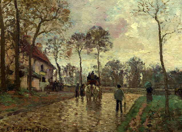 The Stage Coach at Louveciennes (Camille Pissarro)