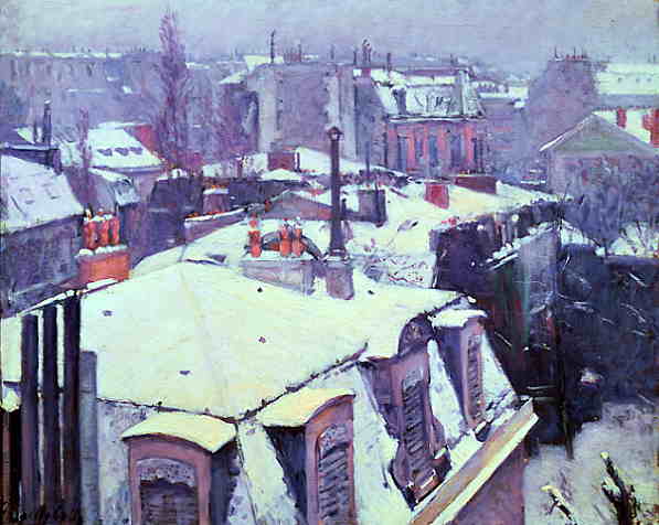 Rooftops Under Snow (Gustave Caillebotte)