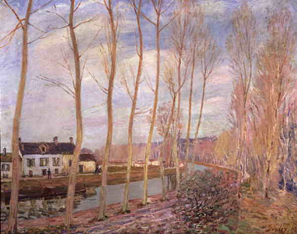 The Canal of Loing at Moret (Alfred Sisley)