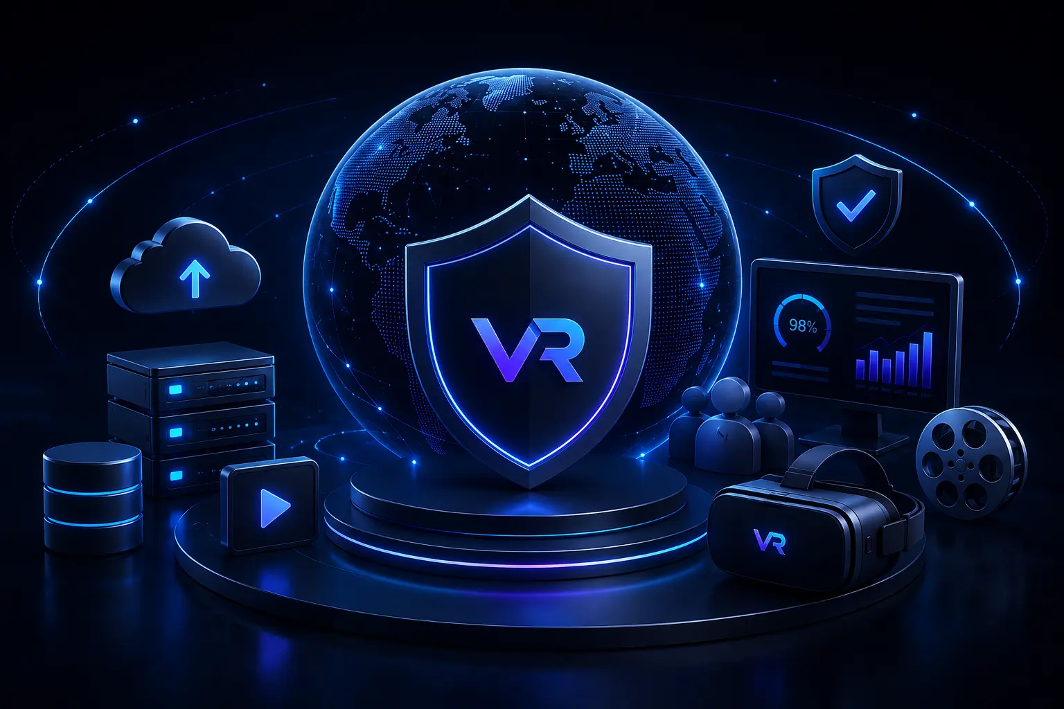 BuildVR enterprise plans with API integrations, ScreenLab SDK, dedicated seats, priority conversion, QA and full VR format support for teams