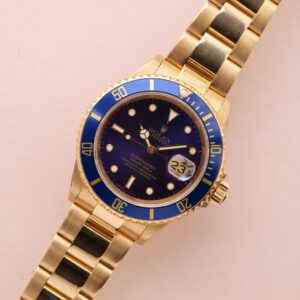 1991 Rolex 16618 Violet Dial Yellow Gold Submariner - Image 3