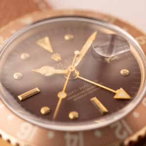 1972 Rolex 1675 Yellow Gold Root-Beer GMT Leather Strap - Image 6