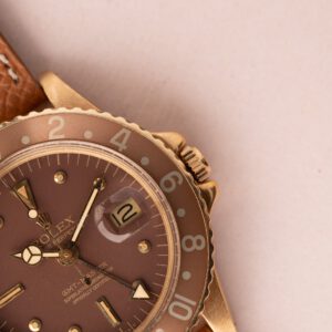 1972 Rolex 1675 Yellow Gold Root-Beer GMT Leather Strap - Image 11