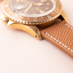 1972 Rolex 1675 Yellow Gold Root-Beer GMT Leather Strap - Image 16