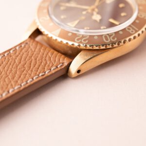1972 Rolex 1675 Yellow Gold Root-Beer GMT Leather Strap - Image 17