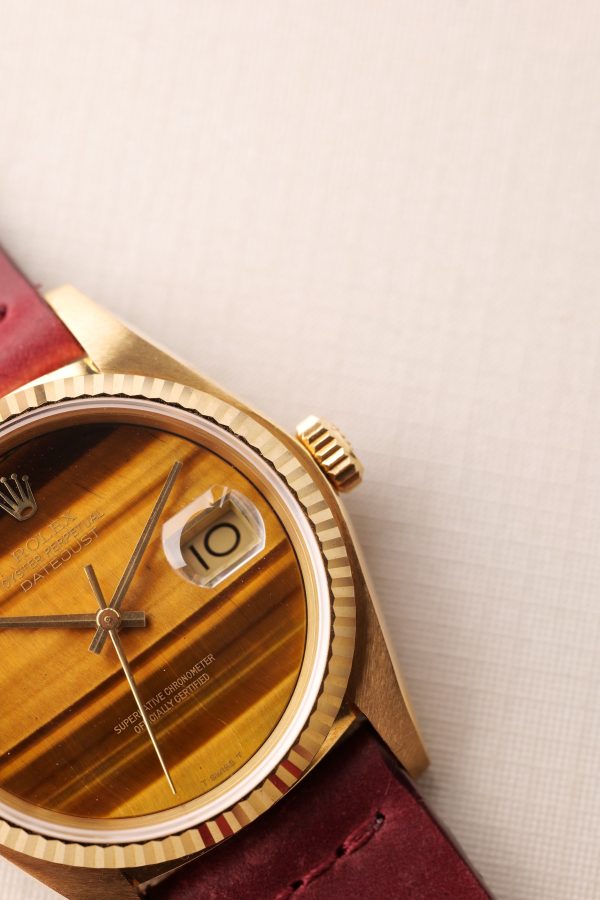 1979 Rolex 16018 Tiger Eye Stone Yellow Gold Datejust - With Papers