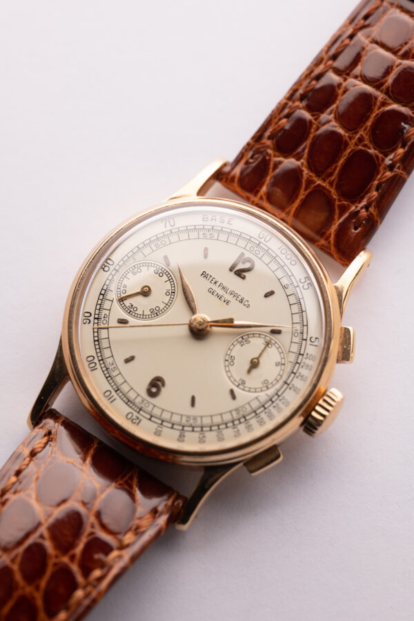 1945 Patek Philippe Ref. 130 Rose Gold Chronograph - With Paper