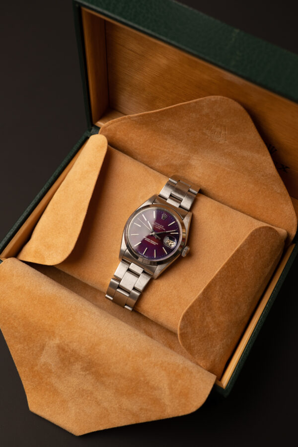 1974 Rolex 1500 Tropical Purple Dial Oyster Perpetual – W/Box