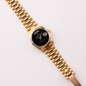 1993 Rolex 18238 Yellow Gold Onyx Daydate W/Guarantee - Image 4