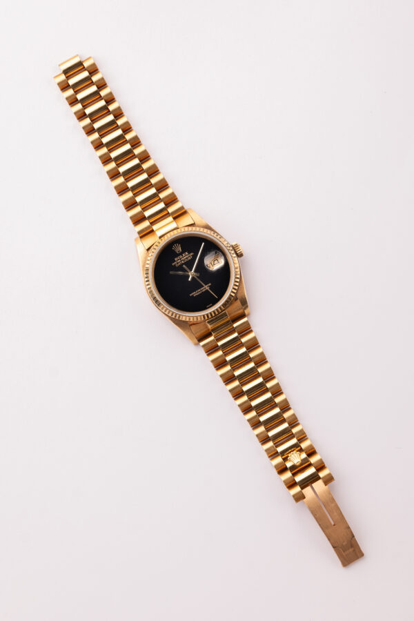1984 Rolex 16018 Yellow Gold Onyx Datejust