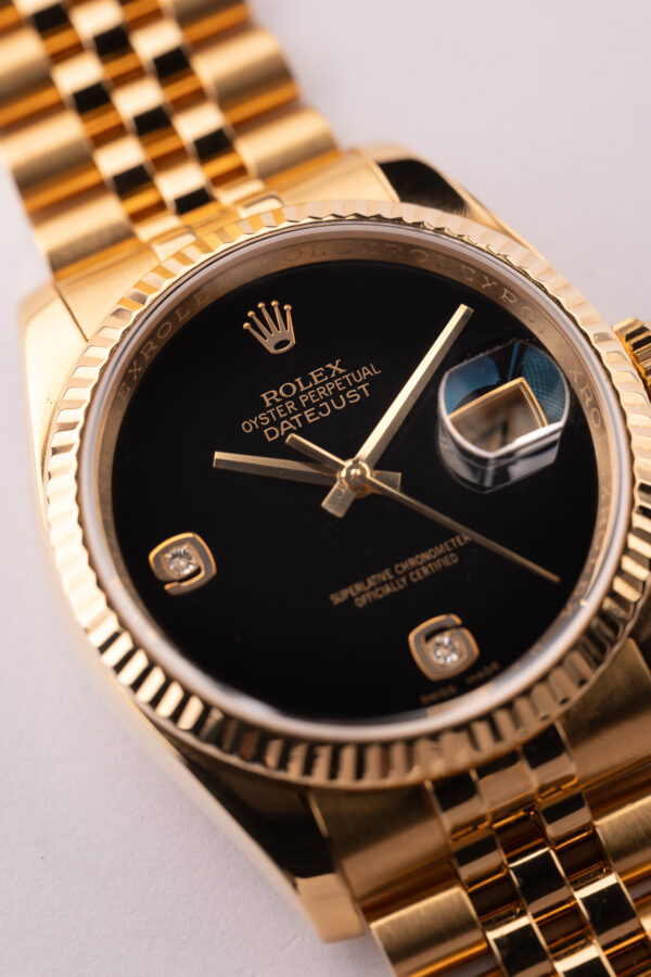 2005 Rolex 116238 Yellow Gold Onyx Datejust