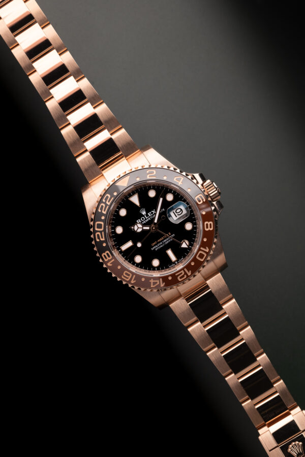 Rolex Rootbeer GMT Master II 126715CHNR Everose Gold W/ Box & Papers