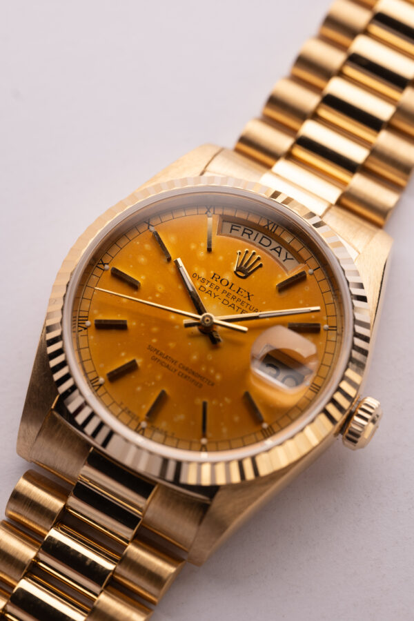1987 Rolex 18038 Tropical Golden Yellow Gold Day-Date