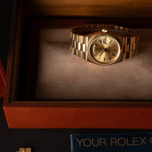 1987 Rolex 19018N Yellow Gold Blacked Day-Date Oysterquartz W/Box - Image 17