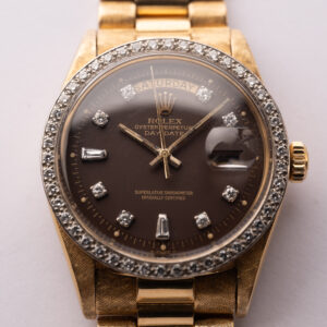 1972 Rolex 1803 Oxblood Diamond Dial w/ Florentine finish and Factory Diamond Bezel. - Image 3