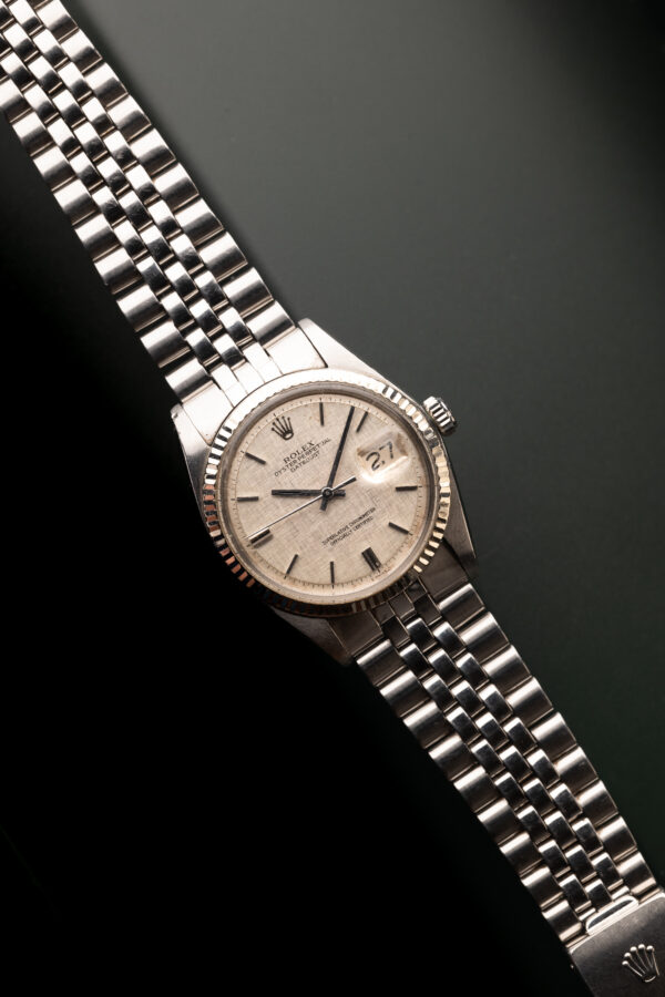 1971 Rolex 1601 Datejust Silver Linen Dial