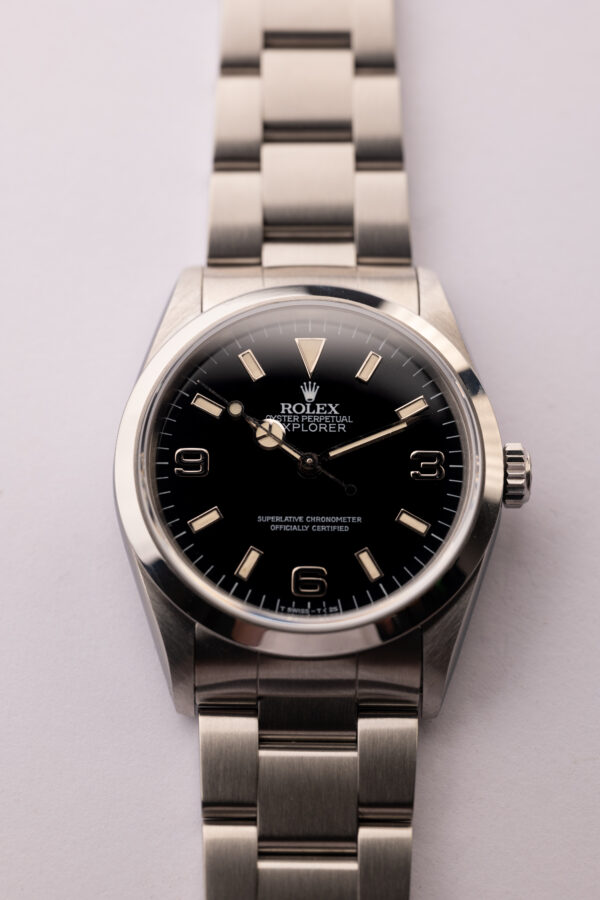 1990 Rolex 14270 Black out Explorer Grey and Patina