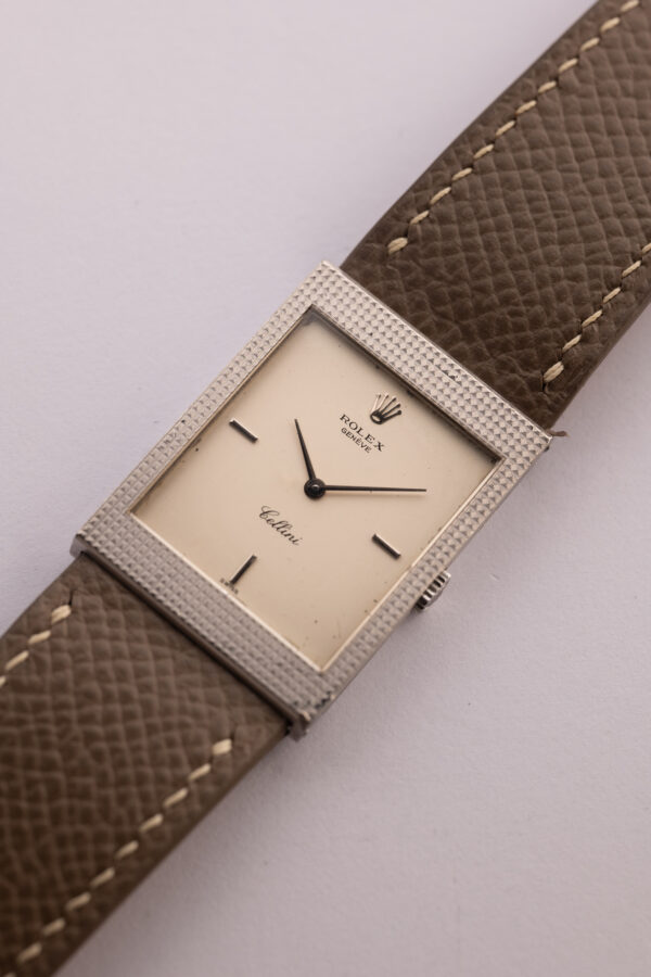 1975 Rolex White Gold Pyramid Studs Cellini