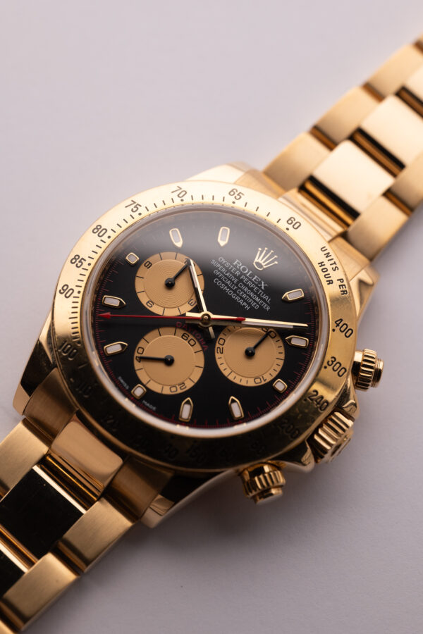 2006 Rolex 116528 Yellow Gold Black Paul Newman Daytona