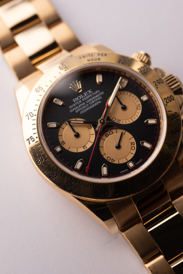 2006 Rolex 116528 Yellow Gold Black Paul Newman Daytona