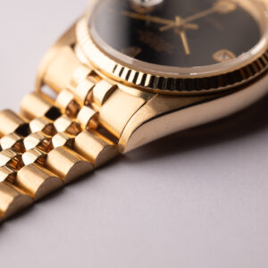 1980 Rolex 16018 Yellow Gold Onyx Diamond Dial Datejust - Image 10