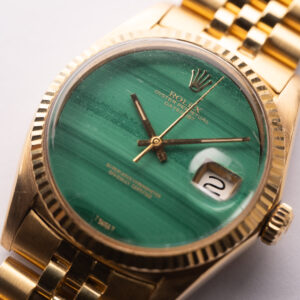 1970 Rolex 1601 Yellow Gold Malachite Datejust - Papers - Image 4