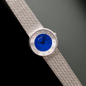 1960's Piaget 924 Mother of Pearl & Lapis 18k White Gold Dancer - Image 1