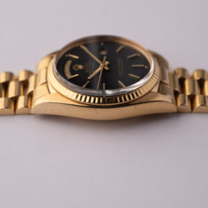 1976 Rolex 1803 18k Yellow Gold Matte Black Dial Day-Date - Image 11