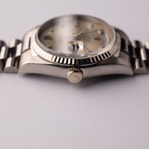 1989 Rolex 18239 White Gold Tropical Diamond Dial Day-Date - Unpolished - Image 8