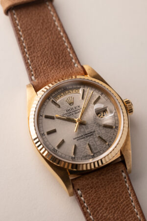1980 Rolex 18038 Yellow Gold Computer Dial Day-Date On Strap - Image 4