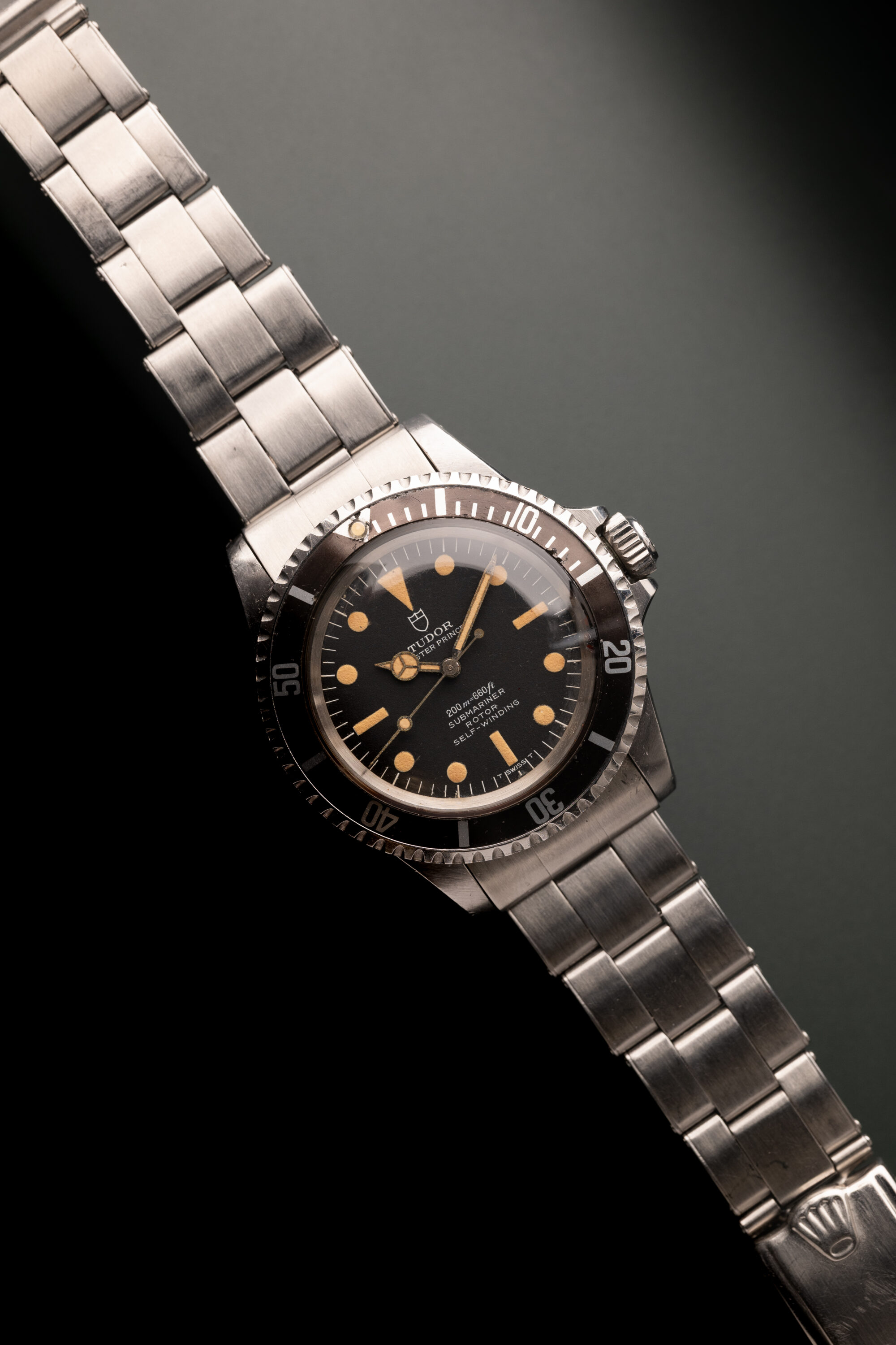 海豚 1966 Tudor 7928 Pumpkin Submariner - Unpolished | Grey and Patina