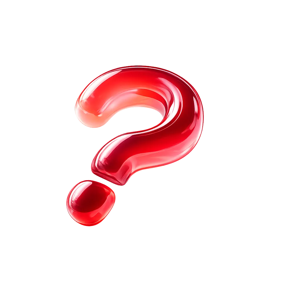 FAQ glowing question mark