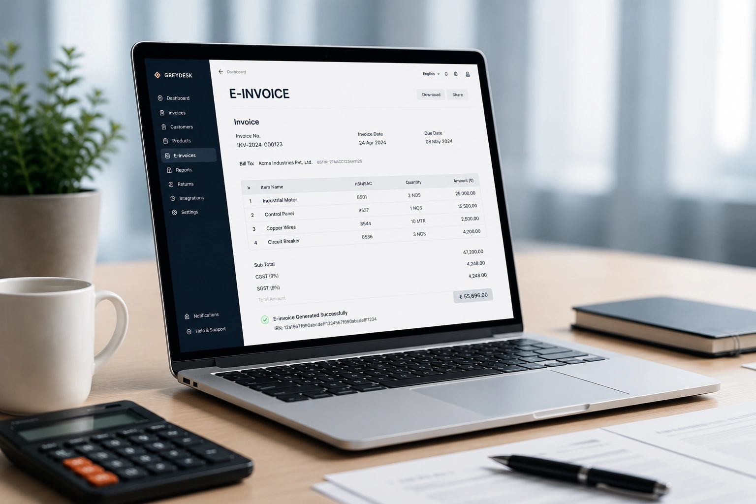 Greydesk E-Invoicing