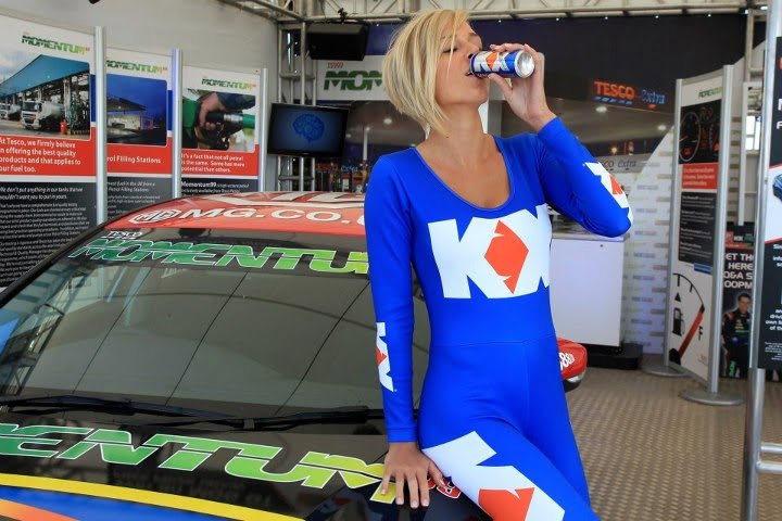 Grid Girl with Triple 8KX Energy BTCC at Knockhill BTCC on 26th August 2012 01