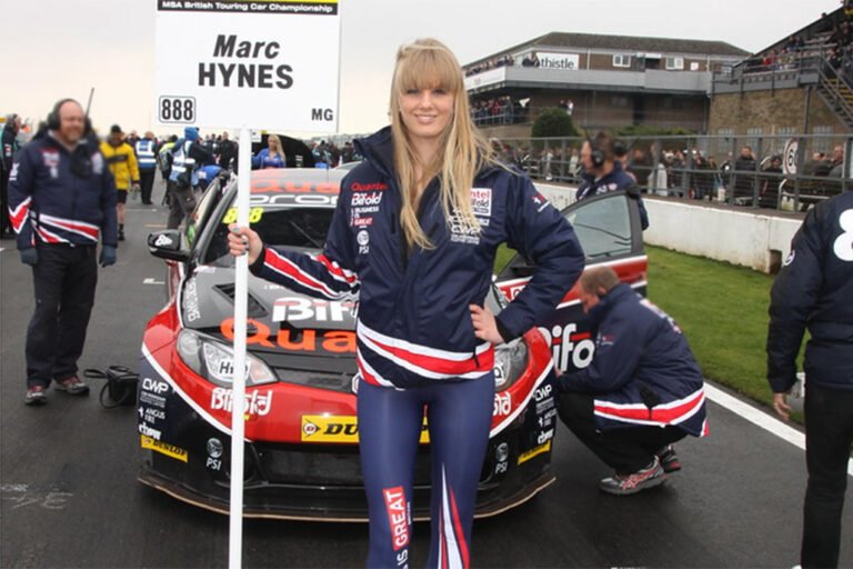 Grid Girl with Triple 8Quantel BiFold at Donington Park BTCC on 20th April 2014 01