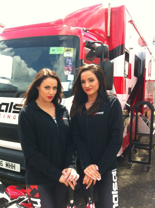 Grid Girls with Halsall Racing at Knockhill British Superbikes on 16th June 2013 02