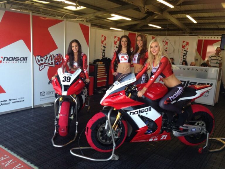 Grid Girls with Halsall Racing at Silverstone British Superbikes on 6th October 2013 01