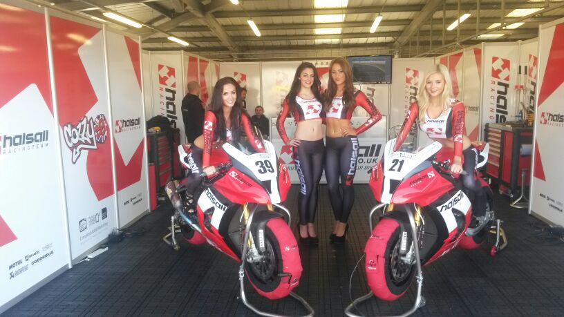 Grid Girls with Halsall Racing at Silverstone British Superbikes on 6th October 2013 02