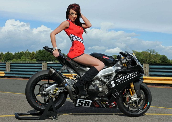 Grid Girls with Hudson Kennaugh at Croft British Superbikes on 15th May 2011 02