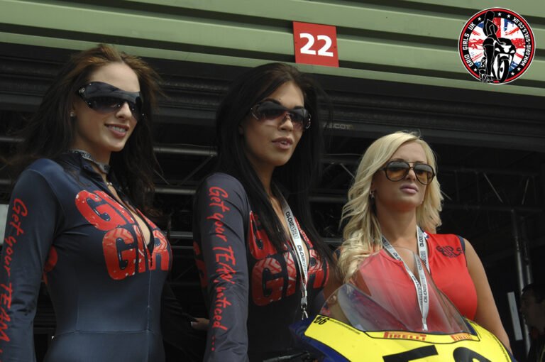 Grid Girls with Hudson Kennaugh at Snetterton British Superbikes on 1718th July 2010 02