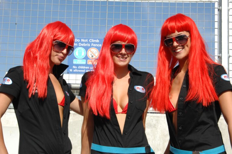 Grid Girls with MCE Insurance at Silverstone British Superbikes in 2009 01