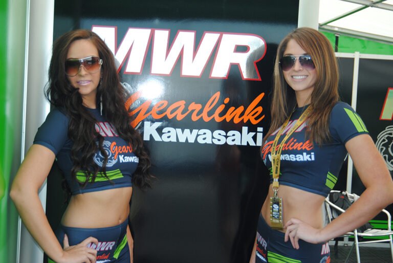 Grid Girls with MWR Kawasaki at Brands Hatch British Superbikes on 25th April 2011 02