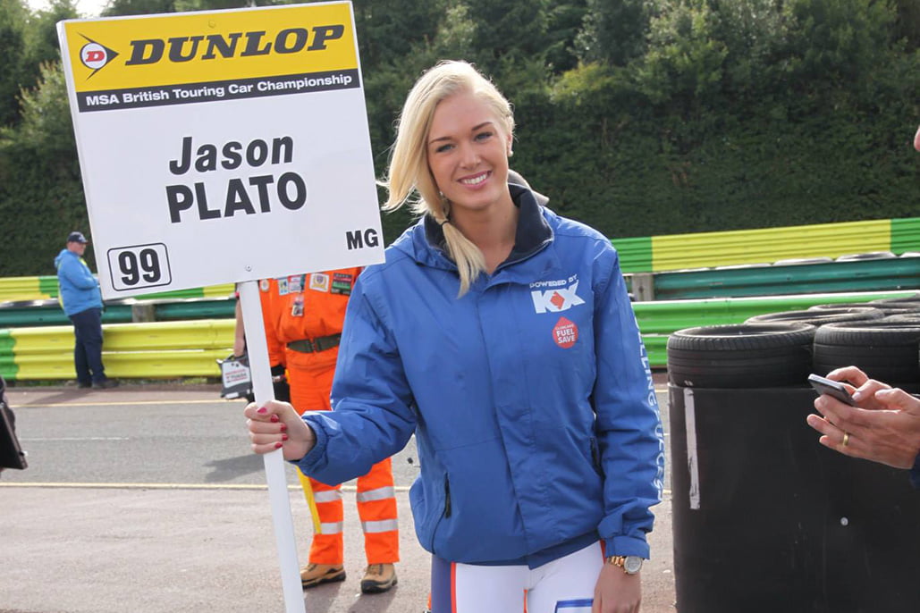 Grid Girls with Triple 8KX Energy BTCC at Croft BTCC on 8th June 2014 01