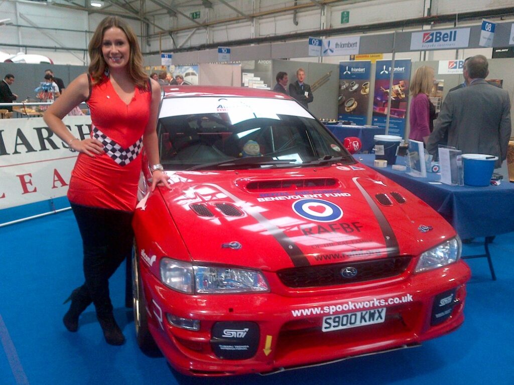 Promotional Model with Marshall Leasing at Cambridge Airport Trade Bash on 20th September 2011 02