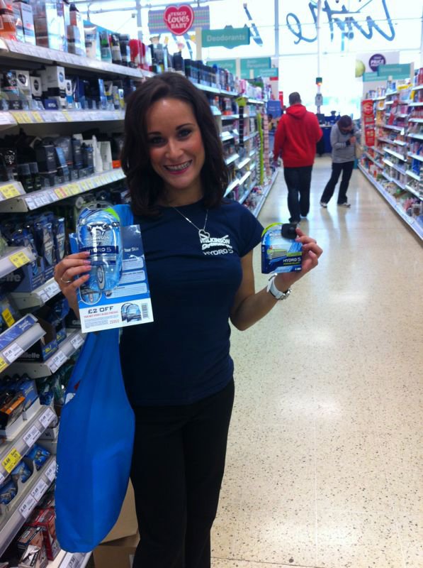 Promotional Model with Quantum Marketing at Tesco Sampling on 28th Sept 2013 01