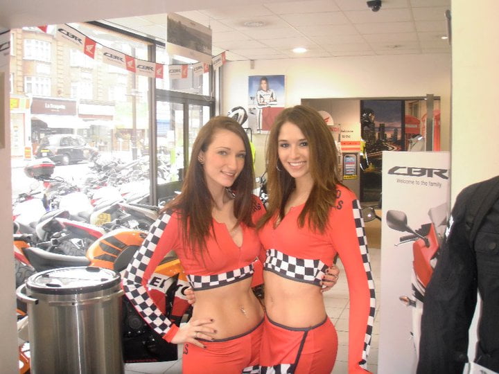 Promotional Models with Doble Motorcycles for their CBR Celebration 2011 01